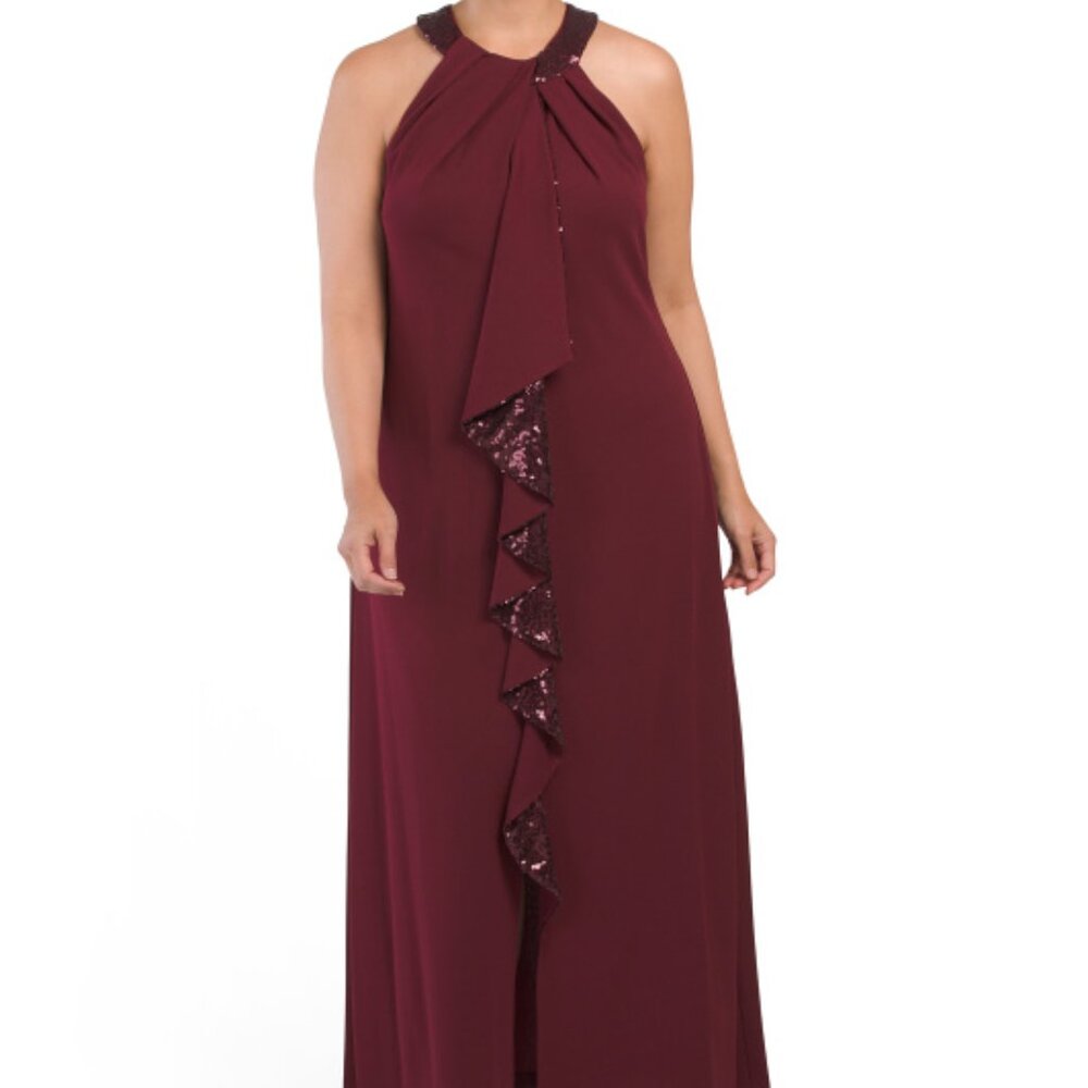S. L. Fashions Halter Dress